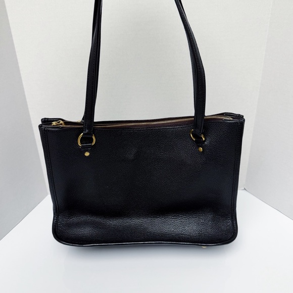 Coach - Tyler Carryall Black Leather Tote Bag - Picture 5 of 11